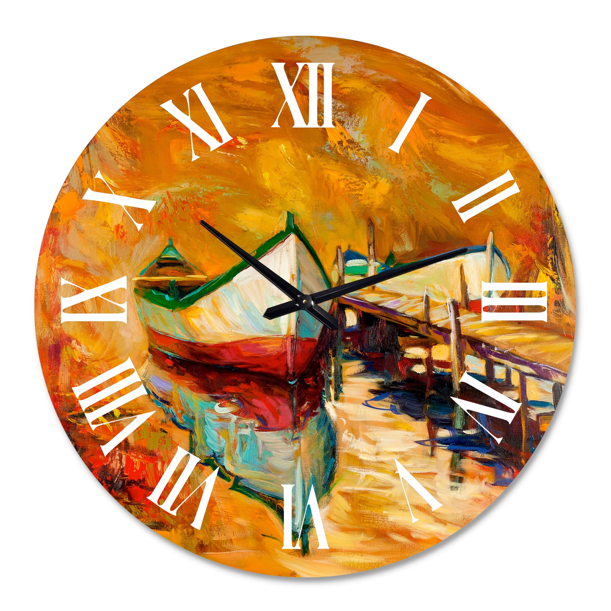 Designart 1 in Quartz Coastal Wall Clock