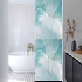 thumbnail image 3 of Turquoise Ombre Marble Window Privacy Film, Yellow Modern Geometric Abstract Art Static Cling UV Sun Blocking Heat Control Window Tint, Non-Adhesive One Way Windows Privacy Cover 17.7''x78.7'', 3 of 7