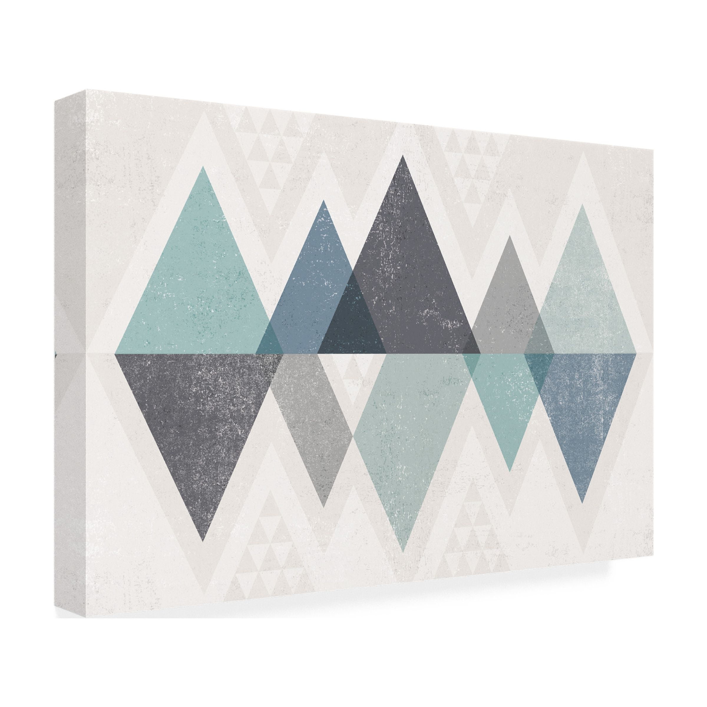 Michael Mullan 'Mod Triangles Ii Blue' Canvas Art