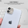 thumbnail image 6 of PULLIMORE For iPhone 12 11 Pro Max Mini Diamond BLING Tempered Glass Camera Lens Protector - 2 Pack, Gold, 6 of 9