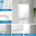 thumbnail image 4 of Abs Plastic Cabinet With Mirror Strong Bathroom Shelve Wall Mounted Storage Organizer, Premium Multipurpose Mirror For Bathroom Accessories (Ivory) Pack Of 1, 4 of 4
