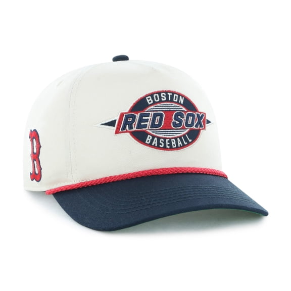 Youth '47 Natural/Navy Boston Red Sox Frame Out Hitch Adjustable Hat