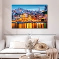 thumbnail image 2 of Elephant Stock Porto City Skyline Wall Art - Horizontal Canvas Wall Art - Living Room Wall Decor - Places Canvas - Orange And Blue Decor - 48" x 32", 2 of 8