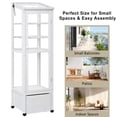 thumbnail image 3 of MAYEERTY 62.4'' Tall Mini Wood Garden Greenhouse with Storage Box and Adjustable Shelves – Portable Cold Frame for Indoor & Outdoor Use, 3 of 9