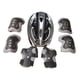 thumbnail image 3 of Juego de 7 cascos de bicicleta para niños, equipo de protección para andar en bicicleta y patinar. negro, 3 of 9