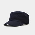 thumbnail image 1 of 1pc Men‘s Solid Color Army Cap Hat Sun Hat Baseball Cap Flat Cap Brim Cap, 1 of 7
