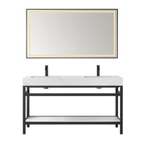 Miseno Mv702560m Funes 60" Free Standing Double Basin Vanity Set - White