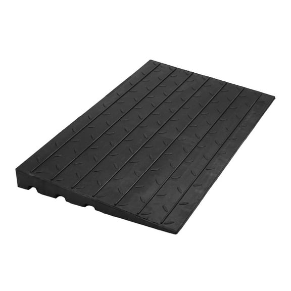ZOPan 3" Rise Rubber Threshold Ramp 3-Channel Black for Wheelchairs Mobility Scooters, Material-Rubber