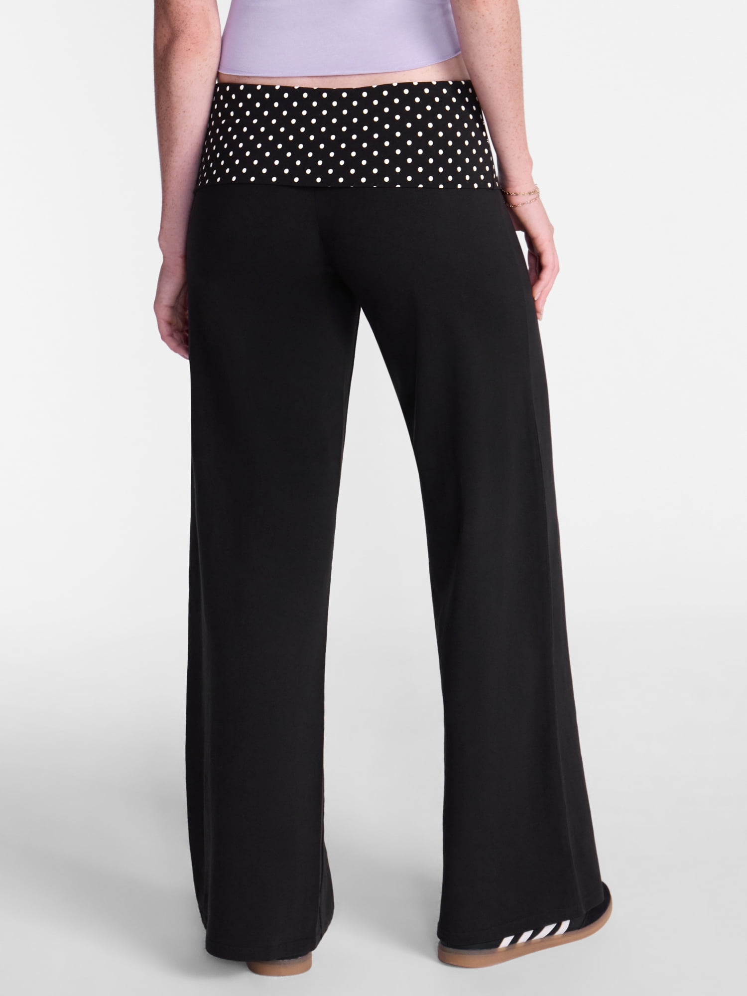 No Boundaries Foldover Wide Leg Pants, 31'' Inseam, Women's XXS-XXL
