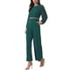 thumbnail image 4 of Pantalones de pierna ancha para mujer INSPIRE CHIC, mono de manga larga transparente, jumpsuit de cóctel 2XL verde oscuro, 4 of 5