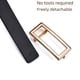 thumbnail image 2 of Cinturón de piel auténtica con hebilla lisa para mujer Cinturón de piel de vaca Cinturón informal rectangular distintivo, largo ajustable Diseño versátil, 2 of 6