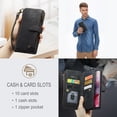 thumbnail image 2 of for Samsung Galaxy S20 Case Wallet for Women and Men, Samsung Galaxy S20 Case, PU Leather Magnetic Flip Strap Wristlet Zipper Card Holder Wallet Business Phone Cover for S20, Black, 2 of 10