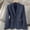 Navy, variant on Ready for Back to School GaThRRgYP 2025 Fall Business Blazers Jackets for Women,Ladies Solid Color Long Sleeve Lapel Button Temperament Suit Jacket White XXL