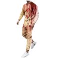 thumbnail image 3 of toraway Mens Suits 2 Piece Plus Size Men's Drop Print Two Piece Suit XL, 3 of 4