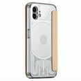 thumbnail image 5 of Allytech Case for Nothing Phone (1) Clear Back Cover, PU Leather and TPU Bumper Stand Card Slots Sucker Design Wallet Cover for Nothing Phone 1, Khaki, 5 of 5
