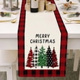 thumbnail image 4 of Christmas Sale! Buffalo Plaid Winter Christmas Trees Merry Xmas Table Runner for Dining Table 13*70in, 4 of 7