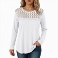thumbnail image 2 of Towmus Long Sleeve Shirts for Women Business Casual Lace Tops Fall Fashion Clothes Workout Plus Size Winter Outfits, 2 of 7
