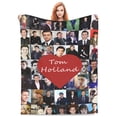thumbnail image 1 of Manta de Tom Holland, manta de vellón ultra suave y acogedora de lujo para sofá cama, mantas de felpa cálidas y ligeras para todas las estaciones, 60 x 50 pulgadas, 1 of 6