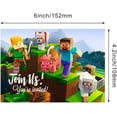 thumbnail image 3 of 24PCS Pixel Birthday Invitations,Pixelated Video Game Party Invitations Birthday Party Supplies Decoration (Invitations 5), 3 of 5