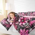 thumbnail image 4 of Homewish Girly Pink Xmas Tree Bedding Comforter Set, Kawaii Christmas Flower Plant Twin Comforter Sets, Fashion Buffalo Plaid Reversible Bedding Set, Luxury Bedroom Decor, 2pcs, 4 of 8