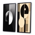 thumbnail image 3 of Designart "Essential Existence Circular Geometric Harmony I" Modern Geometric Framed Wall Art Set Of 2 - Modern Black Framed Canvas Set For Living Room Decor, 3 of 6