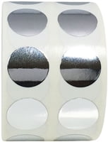 silver circle stickers