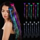 thumbnail image 2 of Pasadores trenzados de pelo de fibra óptica, pinzas para el pelo con luz LED para fiestas, recuerdos de Bar, baile, boda, cumpleaños, disfraces luminosos, 2 of 4