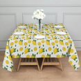 thumbnail image 3 of Yellow Lemon Fruit Slices White Pattern Square Tablecloth,Waterproof Square Table Cover,Wipeable Spillproof Washable Table Cover for Home Kitchen Party Decor 42"X42"(107x107cm), 3 of 6
