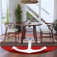 thumbnail image 4 of White Anchor Round Living Room Rugs 7 ft, Costal Purple Red Brown Wood Grain Bottom Washable Area Rug with Non-Slip Sturdy Edge Binding Round Carpet for Kitchen Office Bedroom, 4 of 9
