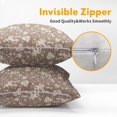 thumbnail image 3 of xianlin-Light Brown Floral Block Print Throw Pillow Covers 18x18 Inch Set of 2 Vintage Boho Cottage Spring Fall Decor Cushion Cover Neutral Accent Modern Pillowcase for Home Bedroom Sofa Couch, 3 of 4