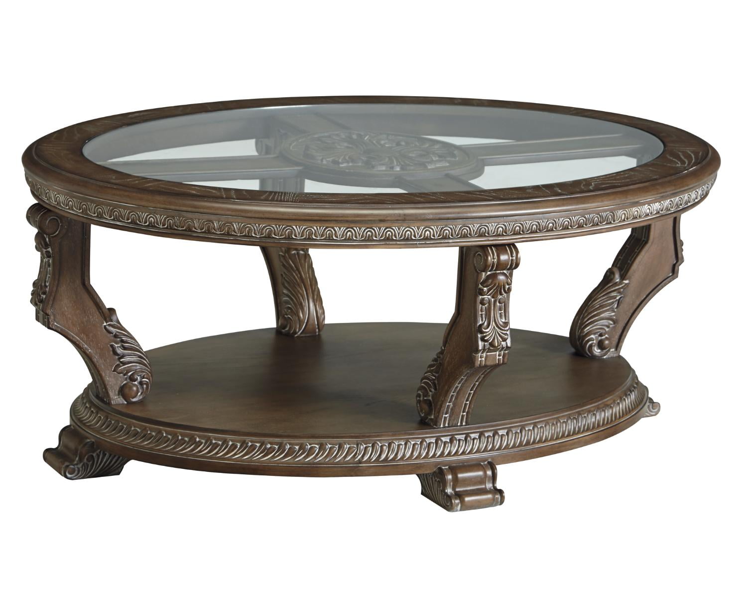 Signature Design by Ashley Charmond Oval Cocktail Table, Brown