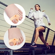 Peaoy 6Pcs Toe Separators with 2 Loops Silicone Bunion Corrector Big Toe Spacer for Crooked and Overlap Toe (Beige)