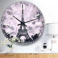 thumbnail image 2 of DesignArt Paris Eiffel TowerUnder Dramatic Sky Large Wall Clock, 2 of 2