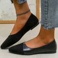 thumbnail image 7 of Viluyesy Womens Ballet Flats, Pointed Toe Slip-On Suede Leather Splicing Summer Shallow Casual Office Shoes Black, 7 of 7