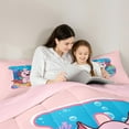thumbnail image 5 of Manfei Initial Letter B Full Size Comforter Sets,Cute Axolotl Salamander Bedding Comforter Set,Pink Ocean Animal Bedding Sets For Girl,Breathable Bedroom Decoration Reversible,3-Piece, 5 of 8