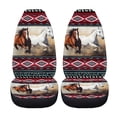 thumbnail image 5 of XYZCANDO Automotive Seat Protector Cover 2 pcs Car Seat Covers Car Front Seat Covers Interior Decor Breathable Truck SUV, Horse Pattern, 5 of 10
