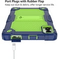 thumbnail image 5 of SOATUTO for Vortex T10M PRO/Vortex ZTAB10 10.1 inch Tablet Case Hybrid ShockProof Kids Friendly with Stand Cover for Vortex T10M PRO/Vortex ZTAB 10 10.1 inch Tablet (Navy Blue/Green), 5 of 7