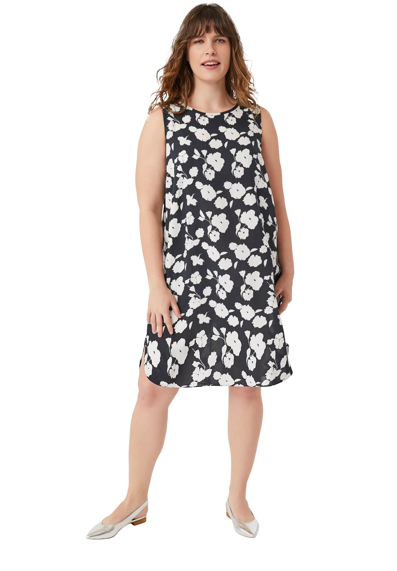 plus size sleeveless shift dress