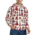 thumbnail image 2 of Lsque Rocket Pattern Pattern Casual Men's Hoodie,Hooded Sweatshirt with Kangaroo Pocket,Pullover Hoodie-3X-Large, 2 of 7