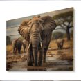 thumbnail image 2 of Designart "Majestic Guardian Elephant" Animals Print on Natural Pine Wood, 2 of 5