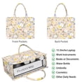 thumbnail image 2 of Large Capacity Tote Bag,Pioneer Flower Floral Print Pattern Handbag Fashion Luxury Tote Bag,15.7"x13"x 5.1" Inches,Laptop Compatible, 2 of 6