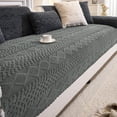 thumbnail image 6 of Soft Plush Couch Cover Washable, Non Slip Pluffy Sectional Sofa Covers for 3 Cushion Couch Sofa L Sharped Sofa Slipcover, Furniture Protector, 47"x28"(Black), 6 of 7