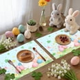 thumbnail image 6 of HuiXinOu Easter Themed Placemat 45x30cm with Rabbit Egg Clover Pattern Waterproof Table Mat for Holiday Dining Party Decor, 6 of 6