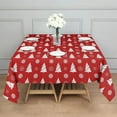thumbnail image 3 of Christmas Square Tablecloth 42x42 Inch – Waterproof Polyester Printed Table Cover, Wrinkle Resistant & Washable for Kitchen Dining Picnic Party Decor, Single-v4-15, White, 3 of 6