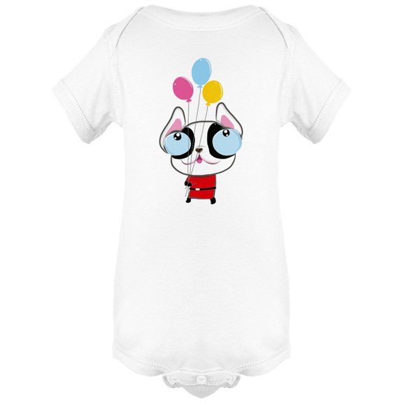 Balloons Bulldog Cartoon Bodysuit Baby's -Image by Shutterstock