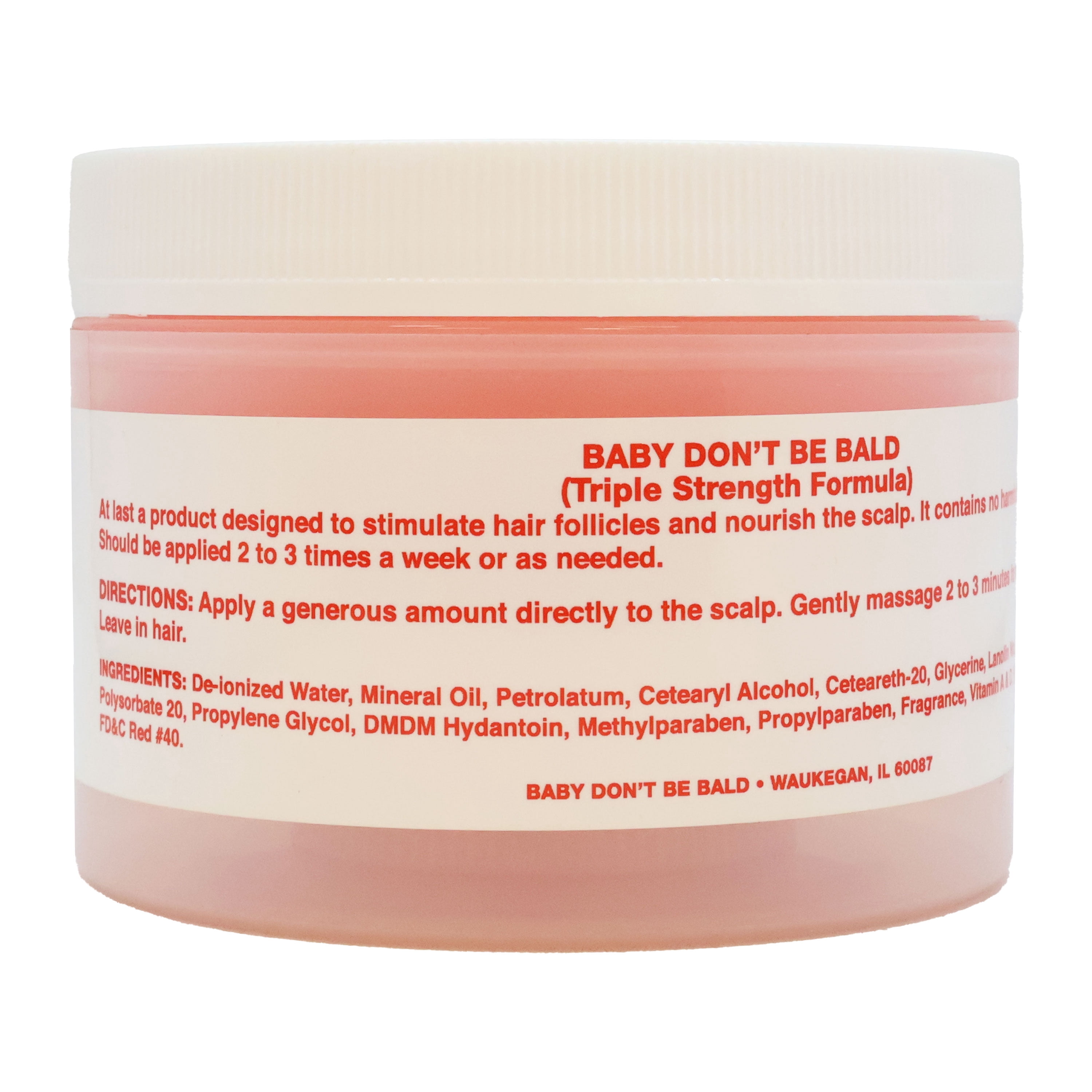 Baby Don't Be Bald Hair and Scalp Nourishment Cream Triple Strength 8 Oz., Pack of 2