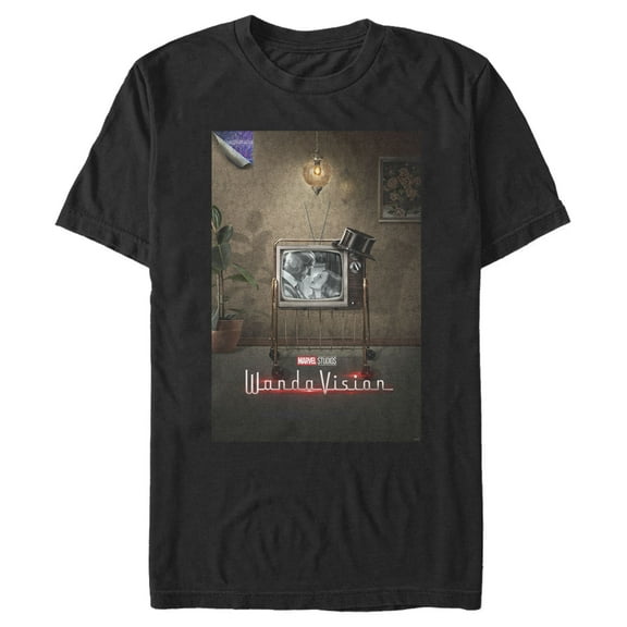 Men's Marvel WandaVision '60s Television Poster  Graphic Tee Black 2X Large