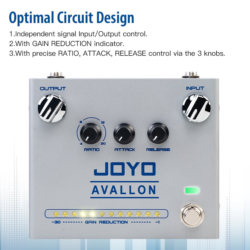 JOYO R-19 Compressor Guitar Pedal Dynamic Feedback True Bypass Electric Guitar Bass