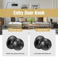 thumbnail image 6 of Scifil Keyed Door Knob with Lock, Door Lock in Solid Stainless Steel for Exterior and Interior Doors, Bedroom Bathroom Privacy Door Knob with Classic Round Ball Handle, Black, 6 of 7