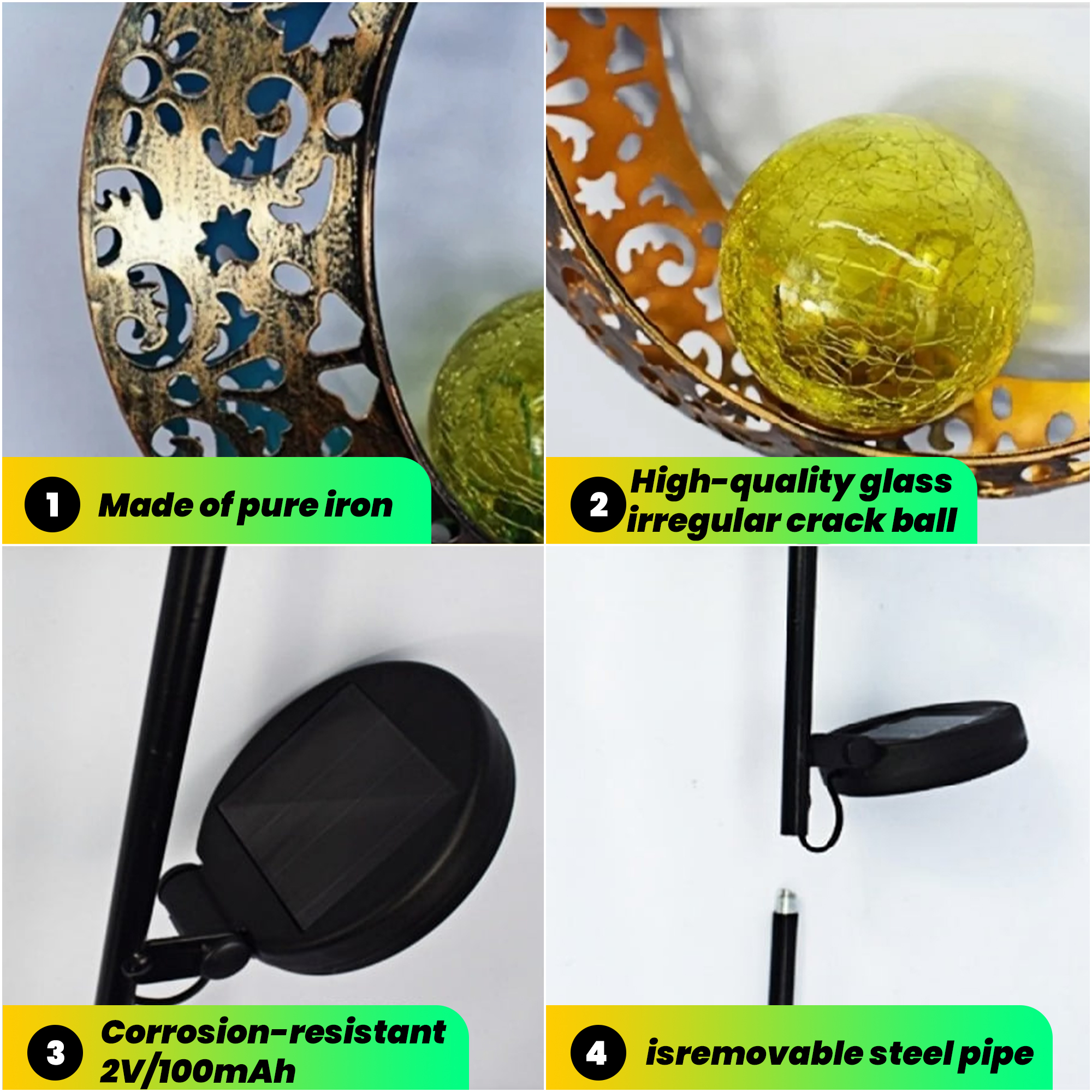 Daybetter 32" Moon Fairy Solar Garden Lights photo 5